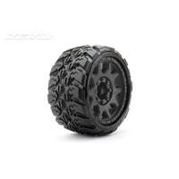 Jetko 1/8 SGT 3.8 EX-KING COBRA Tyres (Claw Rim/Black/Med Soft/Belted)
