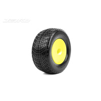 Jetko 1/10 2.2 Stadium Truck-POSITIVE/Dish/White Rim/Super Soft/Glued