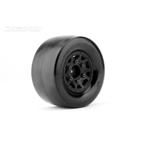 Jetko 1/10 DR Booster RR Rear Tyres (Claw Rim/Black/Super Soft/Belted/12mm 1/2 o/s) [2902CBSSGBB2]