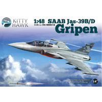 Kitty Hawk 1/48 Jas-39B/D "Gripen" Plastic Model Kit