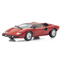 Kyosho 1/18 Lamborghini Countach LP 400 Red (Int. Tan) Diecast Model Car