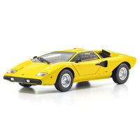 Kyosho 1/18 Lamborghini Countach LP 400 Yellow (Int. Tan) Diecast Model Car