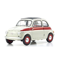 Kyosho Original 1/18 Fiat Nuova 500 Sport Light Gray/Red Line Diecast Model Car