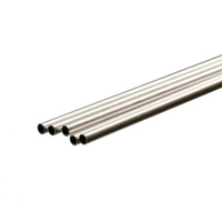 K&S Aluminium Tube 4 x 1000mm 0.45 Wall (Pack of 5 Tubes)