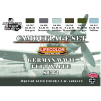 Lifecolor German WWII Luftwaffe #2 Acrylic Paint Set