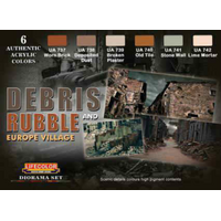 Lifecolor Debris & Rubble Acrylic Paint Set