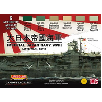 Lifecolor Imperial Japan Navy WWII Late War - #2 Acrylic Paint Set
