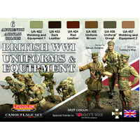 Lifecolor British WWI Uniforms & Equipment Acrylic Paint Set