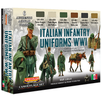 Lifecolor Italian Infantry Uniforms WWI 6 Colour Acrylic Paint Set