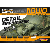 Lifecolor Liquid Pigments Tanks & Vehicles (5 Wash Set)
