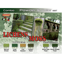 Lifecolor Lichens & Moss Powder & Color Acrylic Paint Set
