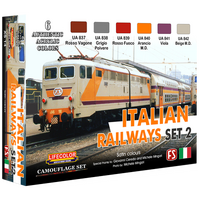 Lifecolor Italian Railways Set 2 6 Colour Acrylic Paint Set