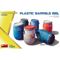 MiniArt 1/24 Plastic Barrels 100L Plastic Model Kit