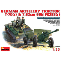 MiniArt 1/35 German Artillery Tractor T-70 & Gun FK 288 w/crew Plastic Model Kit