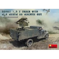 MiniArt 1/35 Soviet 1.5 t Truck w/ M-4 Maxim AA Machine Gun Plastic Model Kit