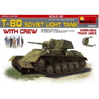 MiniArt 1/35 T-80 Soviet Light Tank w/Crew.Special Edition Plastic Model Kit