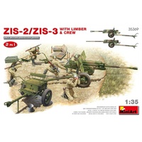MiniArt 1/35 ZIS-2/ZIS-3 With LIMBER & CREW. 2 IN 1 Plastic Model Kit