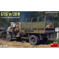 MiniArt 1/35 G7107 w/CREW 1.5t 4X4 CARGO TRUCK w/METAL BODY Plastic Model Kit