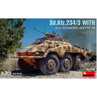 MiniArt 1/35 Sd.Kfz.234/3 with 2cm Schwebelafette 38. Plastic Model Kit