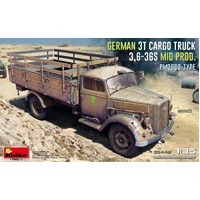 MiniArt 1/35 German 3t Cargo Truck 3.6-36S Mid Prod. PmQ600-Type Plastic Model Kit