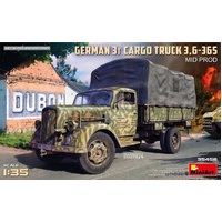 MiniArt 1/35 German 3t Cargo Truck 3.6-36S Mid Prod Plastic Model Kit