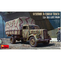 MiniArt 1/35 German 3t Cargo Truck 3.6-36S Late Prod Plastic Model Kit