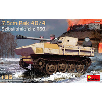 MiniArt 1/35 7.5cm Pak 40/4 auf gep. Selbstfahrlafette RSO Plastic Model Kit