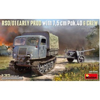 MiniArt 1/35 RSO/01 Early Prod. with 7.5 cm Pak.40 & Crew Plastic Model Kit