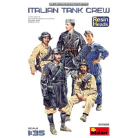 MiniArt 1/35 Italian Tank Crew. Resin Heads Plastic Model Kit