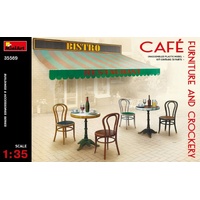 MiniArt 1/35 Cafe Furniture & Crockery Plastic Model Kit