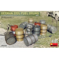 MiniArt 1/35 German 200L Fuel Drum Set WW2 Plastic Model Kit