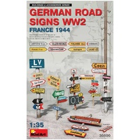 MiniArt 1/35 German Road Signs WW2 (France 1944) Plastic Model Kit