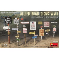 MiniArt 1/35 Allied Road SignsWWII. European Theatre of Oper. Plastic Model Kit