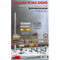MiniArt 1/35 German Road Signs WW2 (Ardennes. Germany 1945) Plastic Model Kit