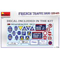 MiniArt 1/35 French Traffic Signs 1930-40’s Plastic Model Kit