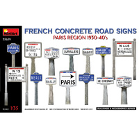 MiniArt 1/35 French Concrete Road Signs 1930-40's. Paris Region Plastic Model Kit