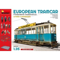 MiniArt 1/35 European Tramcar with Crew & Passengers Plastic Model Kit