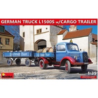MiniArt 1/35 GERMAN TRUCK L1500S w/CARGO TRAILER Plastic Model Kit