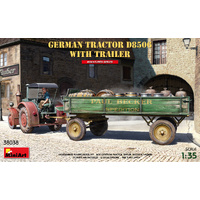 MiniArt 1/35 German Tractor D8506 with Trailer Plastic Model Kit