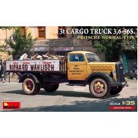 MiniArt 1/35 3t Cargo Truck 3.6-36S. Pritsche-Normal-Type Plastic Model Kit