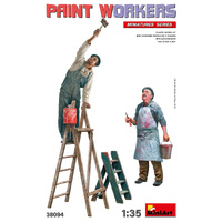 MiniArt 1/35 Paint Workers with Accessories Plastic Model Kit