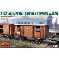 MiniArt 1/35 Russian Imperial Railway Covered Wagon Plastic Model Kit