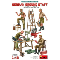 MiniArt 1/48 German Ground Staff w/Accessories. North Africa Plastic Model Kit