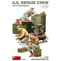 MiniArt 1/35 U.S. Repair Crew w/Equipment Plastic Model Kit
