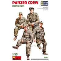 MiniArt 1/35 Panzer Crew. France 1944. Resin Heads Plastic Model Kit
