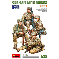 MiniArt 1/35 German Tank Riders Set 1. Resin Heads Plastic Model Kit