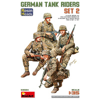 MiniArt 1/35 German Tank Riders Set 2. Resin Heads Plastic Model Kit