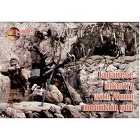 Mars 1/72 Japanesse infantry with gun Plastic Model Kit