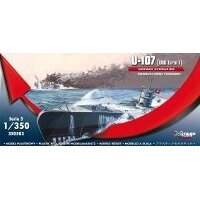 Mirage 1/350 U-107 (IXb TURN I) GERMAN U-BOOT Plastic Model Kit