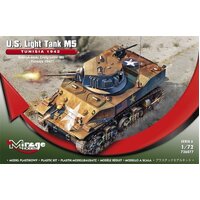Mirage 1/72 US Light Tank M5- Tunisia 1942 Plastic Model Kit